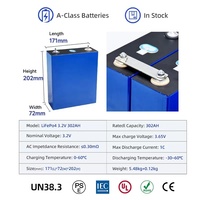 Litium li ion prismatik lifepo4, baterai 3.2v 300ah lifepo4 isi ulang untuk sistem surya 3.2v 302ah 304ah dengan siklus dalam
