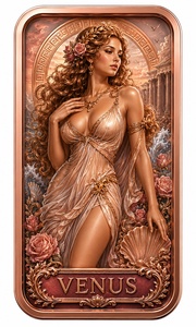 Barres de Cuivre Fin .999 de 1 oz, Série Mythologie Grecque et Nordique, Embossées en 3D, Ensemble de Barres de Déesse pour Collection d'Art Vintage et de Culture Cartographique, Cadeau - Product Image 2