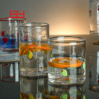 Verres à boire en verre transparents, réutilisables, faits à la main, avec des motifs de dessins animés de Noël SUNYO, adaptés aux aliments et compatibles lave-vaisselle