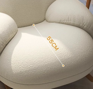Fauteuil à bascule double moderne avec coussin capitonné pour la maison, le bureau, les loisirs, l'appartement et l'hôtel - Product Image 6