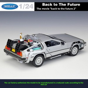Welly 1:24 DeLorean de <span class=keywords><strong>Retour</strong></span> <span class=keywords><strong>vers</strong></span> <span class=keywords><strong>le</strong></span> <span class=keywords><strong>Futur</strong></span>, modè<span class=keywords><strong>le</strong></span> de <span class=keywords><strong>voiture</strong></span> en alliage moulé sous pression avec portes ouvrantes, contrô<span class=keywords><strong>le</strong></span> de <span class=keywords><strong>la</strong></span> force, dans une boîte colorée, emballage cadeau - Product Image 3