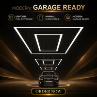 Luminaire linéaire LED moderne pour plafond, bande lumineuse rectangulaire pour garage
