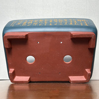 Pot à bonsaï en argile violette de Yixing non émaillé, peint à la main, paysage sculpté, écologique, utilisation au sol, capacité de 2 à 3 L, décoration d'intérieur, jardinière