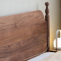 Lit en bois massif de style français avec un design rétro vintage nordique, multifonctionnel, fabriqué en Chine, lit double/simple pour deuxième chambre