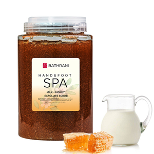 <span class=keywords><strong>Gommage</strong></span> exfoliant au gel de coquille de noix naturelle avec parfum de rose/lait et miel pour un nettoyage en profondeur des mains, des pieds et du corps - Product Image 4