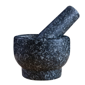 Stone Mortar And Pestle Set Natural Stone Manual <b>Herb</b> Spice <b>Grinder</b> Garlic Crusher Durable Kitchen Tool - Product Image 3