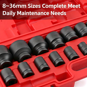 22 Pc 1/2 In Hex Socket Set For <b>Pneumatic</b> Air Ratchet <b>Tools</b> - Product Image 3