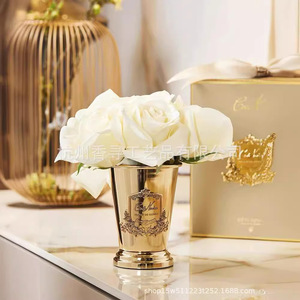 เครื่องประดับกุหลาบหอมเคลือบทอง รูปทรงกะทัดรัด ตกแต่งห้องนั่งเล่น งานแต่งงาน ใช้งานได้นาน 6 เดือนถึง 1 ปี - Product Image 1