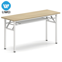 Table de conférence LIWEI en bois massif, moderne, pliable et extensible, écologique et durable, pour bureau, hôtel, domicile ou bureau à domicile
