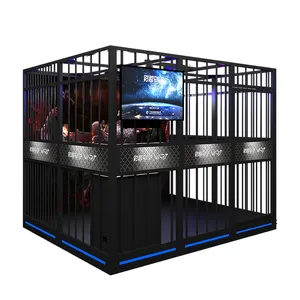 Cage multijoueur Desgin 4 joueurs VR équipement de simulateur de tir 43 "HD grand écran VR salle de bataille VR arène 4