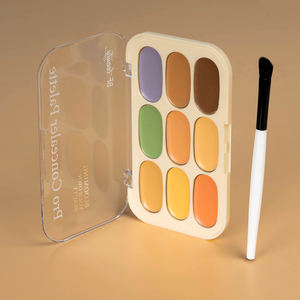 Paleta de <span class=keywords><strong>corrector</strong></span> de contorno de 9 colores de marca privada natural Paleta de <span class=keywords><strong>corrector</strong></span> profesional de seda en crema de maquillaje con el logotipo - Product Image 4
