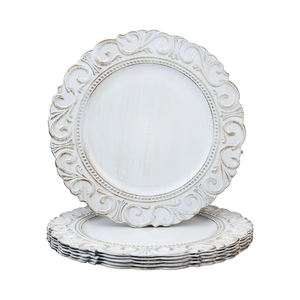 Venta al por Mayor de Platos Base de Plástico con Relieve para Decoración de Bodas y Hoteles Europeos 2024 - Product Image 1