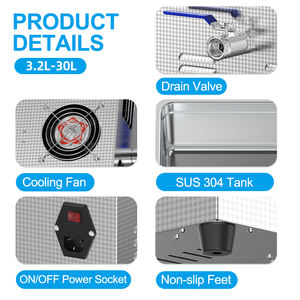Limpiador Ultrasónico de Laboratorio Eléctrico de Doble Frecuencia GRANBO de 10L y 40K con Función de Barrido, Pulsación, Desgasificación, Emulsificación y Dispersión - Product Image 2