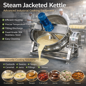 Marmite de cuisson automatique à vapeur avec agitateur <span class=keywords><strong>et</strong></span> bascule pour confiseries, sauces, confitures <span class=keywords><strong>et</strong></span> caramels - Product Image 1