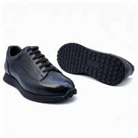 Chaussures de marche légères et confortables pour hommes, faites à la main, à lacets, style skateboard, toutes saisons, décontractées, tendance, en cuir véritable