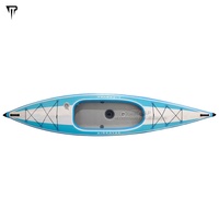 JTRDA 385cm 3.1-4m Canoë Gonflable en PVC Vente en Gros 1 Personne Kayak Récréatif Drop Stitch Capacité 200KG Lacs & Rivières