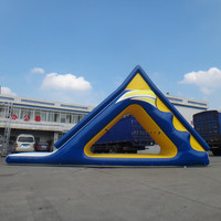 Parc aquatique extérieur, équipement de jeu aquatique gonflable, toboggan flottant à chute libre, équipement de divertissement aquatique