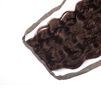 Extensions de queue de cheval 100% cheveux humains russes vierges Remy, double épaisseur, naturelles, à clipser, douces et brillantes