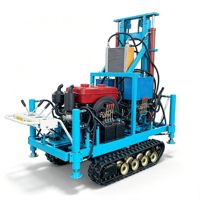 Petite plateforme de forage de puits d'eau portable, machine de forage à moteur diesel de 150 m pour l'irrigation des fermes