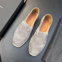 Sepatu Loafer Pria Italia Original Craft, Sepatu Jalan Kaki Kulit Asli yang Bernapas, Sepatu Kasual Pria untuk Empat Musim