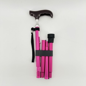 Bastón <span class=keywords><strong>de</strong></span> aleación con mango <span class=keywords><strong>de</strong></span> lujo único <span class=keywords><strong>de</strong></span> <span class=keywords><strong>madera</strong></span> bastón plegable y telescópico <span class=keywords><strong>para</strong></span> asistencia a ancianos bastón portátil - Product Image 4
