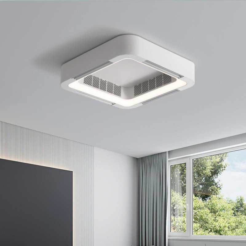 Ventilateur de plafond sans lame de style américain avec lumières LED et télécommande