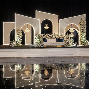 Party <strong>Decoration</strong> White <strong>Wedding</strong> Event <strong>Decor</strong> Arch Flowers Arch Stand Pvc <strong>Wedding</strong> Stage PVC Square Backdrop Wall - Product Image 5