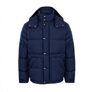 Men's Hooded Puffer Jacket Plain Dyed Custom Design Winter <b>Quilted</b> Padded Breathable Waterproof Outerwear - Product Image 2
