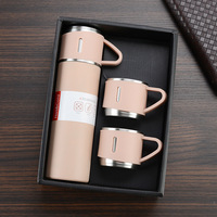 Bouteilles d'eau en verre isolées sous vide pour les entreprises, flacons thermiques en acier inoxydable de 500ml, personnalisées, pour le sport en plein air