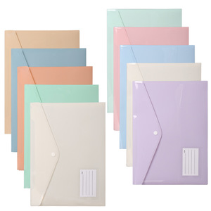 Carpeta de Plástico A4 con Cierre de Broche para Almacenamiento de Archivos de Oficina, para Exámenes de Estudiantes y Tarjetas de Visita, Hecha de Material PP, Carpeta Colorida - Product Image 1