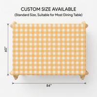 Nappe jetable en PEVA jaune personnalisable pour fêtes, tables de repas d'automne, banquets, Thanksgiving et festivals