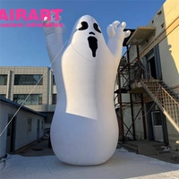 Modèle de fantôme gonflable de grande taille de festival d'Halloween, ballon fantôme blanc gonflable à vendre