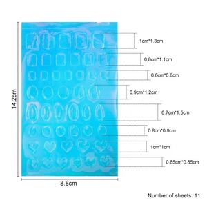 Autocollants pour ongles en PVC fin brillant Aurora Ice Glass, grands autocollants holographiques laser imperméables pour la décoration des ongles - Product Image 6