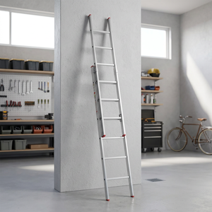 KAS-325 3-Section Telescoping Straight <b>Ladder</b> 24-step Heavy Duty Aluminum Alloy Extendable Anti-Rust Portable Modern 150kg Load - Product Image 2