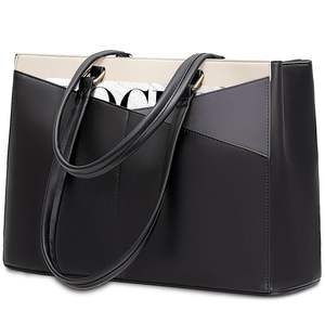 Женский непромокаемый кожаный портфель с подкладкой из полиэстера, 15,6 дюймов - Product Image 1