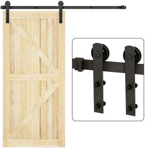Kit de Rieles para Puertas Correderas de Alta Resistencia con Guía de Piso y Herrajes de Deslizamiento Suave para Interiores y Exteriores - Product Image 1