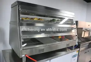 Display alimentare di alta qualità più caldo/riscaldamento vetrina/pollo fritto DBG-1200 più caldo con buon prezzo