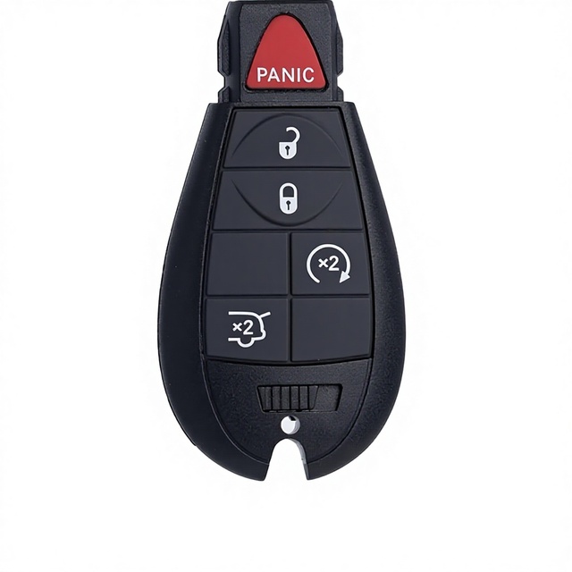 SUPALAND FOBIK Replacement Key Fob Jeep Grand Cherokee 2008-2013 Commander IYZ-C01C Keyless Entry Remote Start Control Black/Red