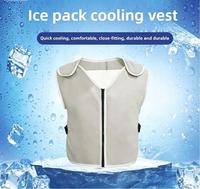 Sommer-Kühlweste in Übergröße aus Polyester/Baumwolle mit Kühlpacks für Wärmelinderung und Kühleffekt