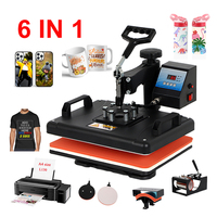 Machine de transfert thermique par sublimation combo 6 en 1 Machine d'impression sur presse à chaud pour vêtements