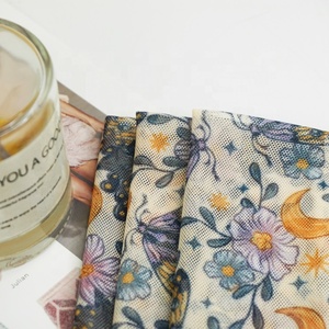 Hot Sale 3-d Floral <strong>Mesh</strong> on <strong>Mesh</strong> Fabric Digital <strong>Print</strong> 13 Spandex 87 <strong>Polyester</strong> <strong>Mesh</strong> Fabric with Stock Lot for Dresses - Product Image 1