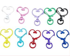 Custom <b>Hook</b> Soft Enamel Heart Metal Key Buckle Swivel Lobster Clasp Snap <b>Hook</b> Luxury Key Chain Accessories - Product Image 1