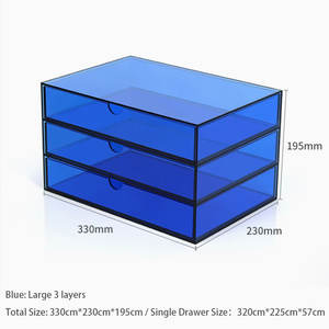 خزانة مستحضرات التجميل والمجوهرات ، ألوان مخصصة من الدرجة 2 ، الطبقة 3 شفافة - Product Image 5