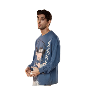 2024 Premium Plus Size Men's O-Neck Casual Printed T-Shirt Customized Design Breathable Knitted Long Sleeve Slim Fit - Product Image 6
