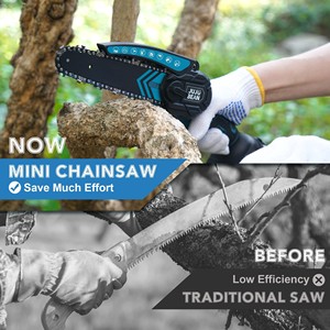 DIY Industrial OEM <b>Cordless</b> <b>Chainsaw</b> 6 Inch Lithium Battery Powered Hand Chain Saw for Wood Cutting Brushless Motor Pruning Shea - Product Image 3
