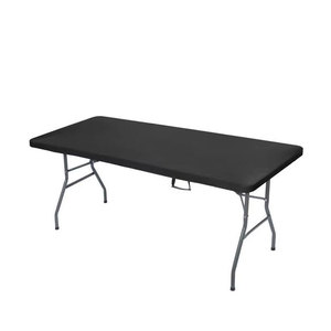 <span class=keywords><strong>Mantel</strong></span> de comedor <span class=keywords><strong>Rectangular</strong></span> elástico de cuatro lados moderno cubierta de mesa de Spandex para Banquete de boda de Hotel - Product Image 1