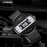 SINOBI Montre personnalisée Design S9825G Nouveau Milano Reloj Para Hombre Japon Mouvement Poignet Reloj Montre analogique masculine
