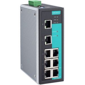Switch Ethernet Gestionado Moxa EDS-408A-T de 8 Puertos para Riel DIN, Switch de Red Industrial - Product Image 1