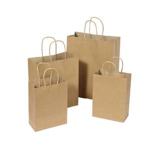 ถุงกระดาษคราฟท์สีน้ำตาลสำหรับใส่ไก่ทอดสลัดเด็กแบบพกพาพร้อมหูหิ้ว - Product Image 1
