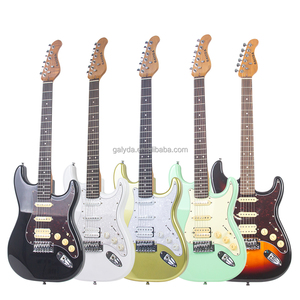 Guitarra Eléctrica ST con Puente de Trémolo Simple, Mástil de Arce, Madera Carbonizada, Trastes de Acero Inoxidable, Acabado Brillante, 39 Pulgadas - Product Image 1